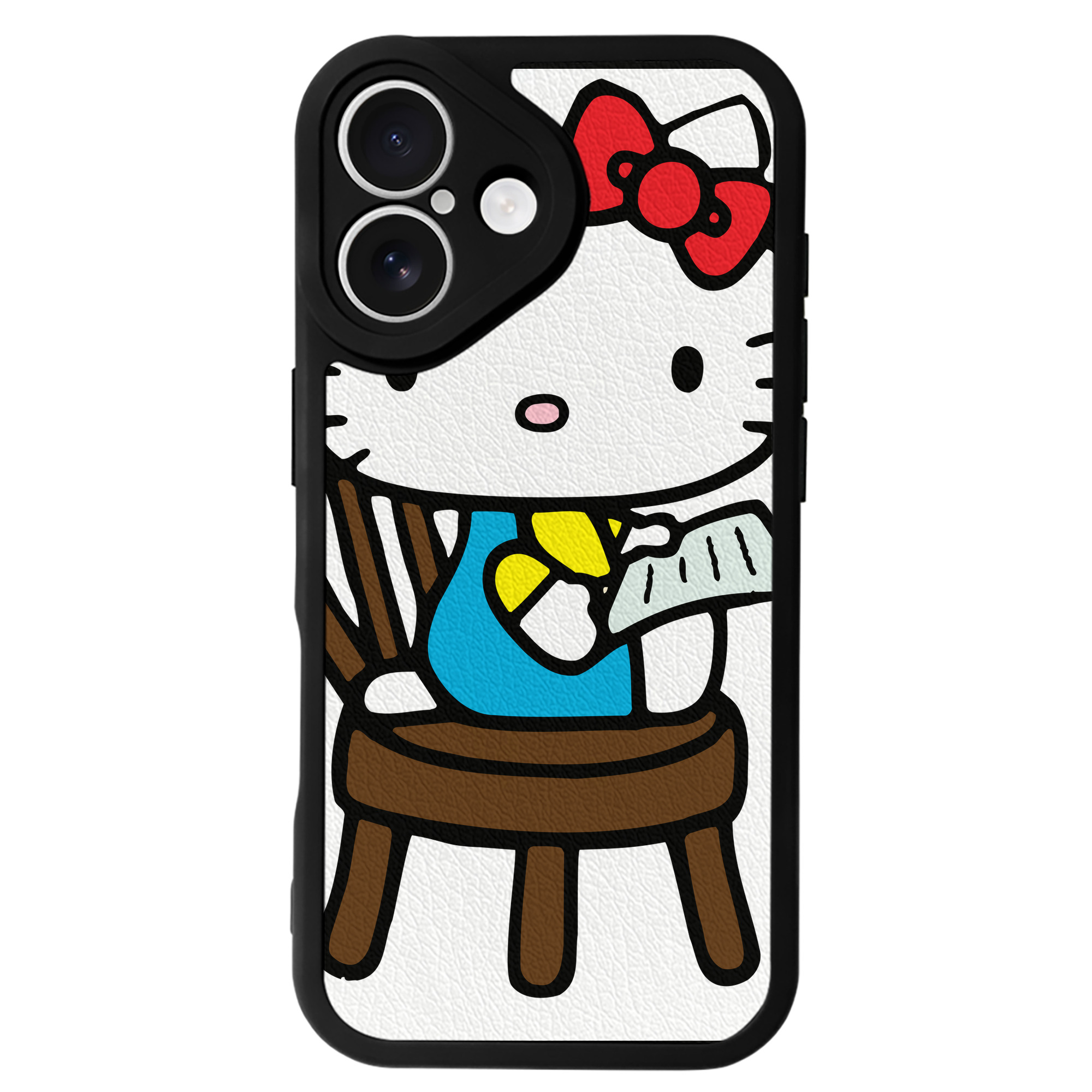 （画像用） Hello Kitty ハローキティ 【iPhone 16シリーズ対応】シリコンスマホケース（レザー調） 材質：シリコン